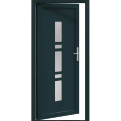 vidaXL Voordeur 88 x 200 cm PVC Antraciet