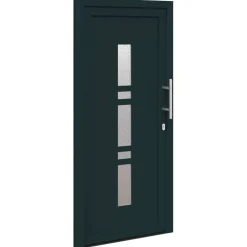 vidaXL Voordeur 88 x 200 cm PVC Antraciet