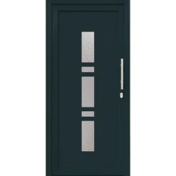 vidaXL Voordeur 88 x 200 cm PVC Antraciet