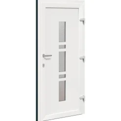 vidaXL Voordeur 88 x 200 cm PVC Antraciet