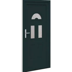 vidaXL Voordeur 98 x 198 cm PVC Antraciet