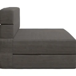 vidaXL Vouwbare Bankbed Donkergrijs 70 x 80 x 60 cm Stof