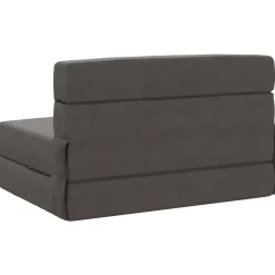 vidaXL Vouwbare Bankbed Donkergrijs 70 x 80 x 60 cm Stof