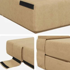vidaXL Vouwbare Bankbed Groen Grijs 70 x 72 x 60 cm Stof
