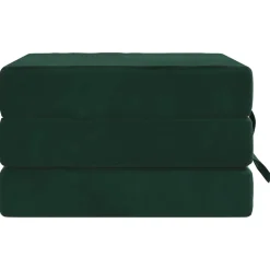 vidaXL Vouwbare Bankbed 75 x 63 x 45 cm Donkergroen