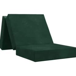 vidaXL Vouwbare Bankbed 75 x 63 x 45 cm Donkergroen