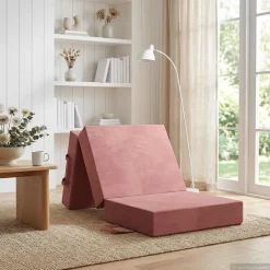 vidaXL Vouwbare Bankbed 75 x 63 x 45 cm Roze