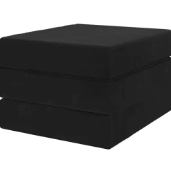 vidaXL Vouwbare Bankbed 75 x 63 x 45 cm Zwart