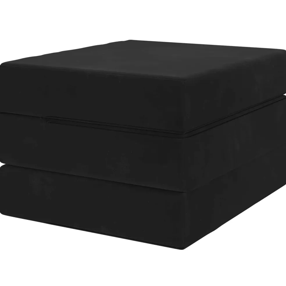 vidaXL Vouwbare Bankbed 75 x 63 x 45 cm Zwart