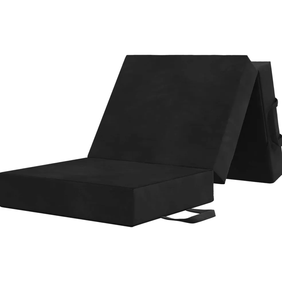 vidaXL Vouwbare Bankbed 75 x 63 x 45 cm Zwart