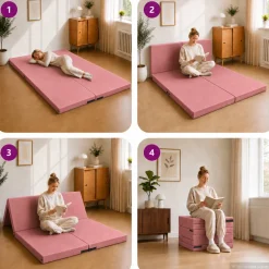 vidaXL Vouwbare Bankbed 140 x 67 x 15 cm Lichtgrijs