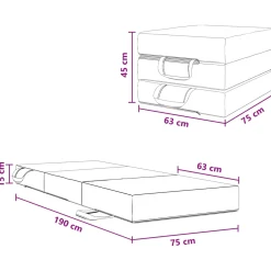 vidaXL Vouwbare Bankbed 75 x 63 x 45 cm Donkergroen