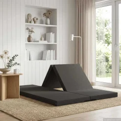 vidaXL Vouwbare Bankbed 140 x 67 x 15 cm Donkergrijs