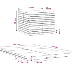 vidaXL Vouwbare Bankbed 140 x 67 x 15 cm Blauw