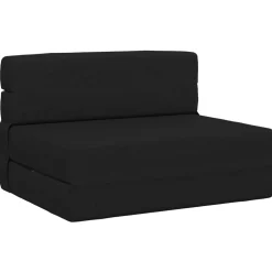 vidaXL Vouwbare Bankbed Zwart 70 x 72 x 60 cm Stof