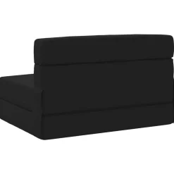 vidaXL Vouwbare Bankbed Zwart 70 x 72 x 60 cm Stof