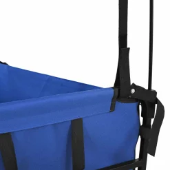 vidaXL Vouwbare winkelwagentje met remmen Zwart 105 x 56,5 x 116 cm