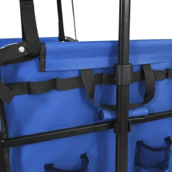 vidaXL Vouwbare winkelwagentje met remmen Zwart 105 x 56,5 x 116 cm