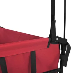vidaXL Vouwbare winkelwagentje met remmen Rood 105 x 56,5 x 116 cm