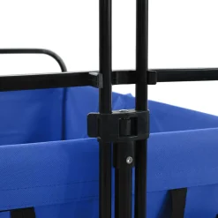 vidaXL Vouwbare winkelwagentje met remmen Blauw 94 x 53 x 99 cm