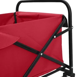 vidaXL Vouwbare winkelwagentje met remmen Rood 94 x 53 x 99 cm