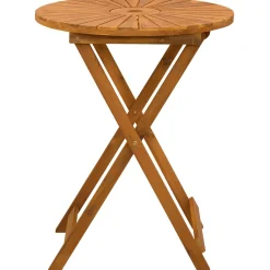 vidaXL Vouw Tuin Tafel Naturel Ø60 x 75 cm Massief Acaciahout