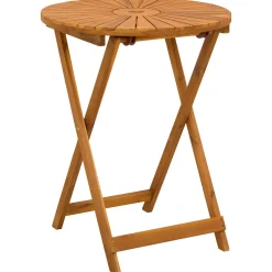 vidaXL Vouw Tuin Tafel Naturel Ø60 x 75 cm Massief Acaciahout