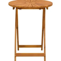 vidaXL Vouw Tuin Tafel Naturel Ø60 x 75 cm Massief Acaciahout