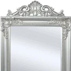 vidaXL Vrijstaande spiegel Barok 160x40cm zilver