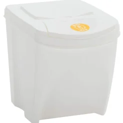 vidaXL Vuilnisbakken 4 st stapelbaar 100 L polypropeen wit