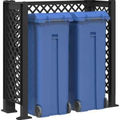 vidaXL Vuilnisbak Trellis Antracietkleurig 123 x 47 x 114 cm PP