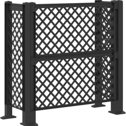 vidaXL Vuilnisbak Trellis Antracietkleurig 123 x 47 x 114 cm PP