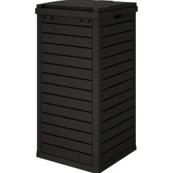 vidaXL Vuilnisbak voor buiten 41x41x86 cm polypropeen zwart
