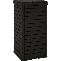 vidaXL Vuilnisbak voor buiten 41x41x86 cm polypropeen zwart
