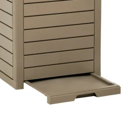 vidaXL Vuilnisbak voor buiten 41x41x86 cm polypropeen lichtbruin