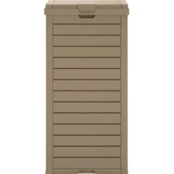 vidaXL Vuilnisbak voor buiten 41x41x86 cm polypropeen lichtbruin
