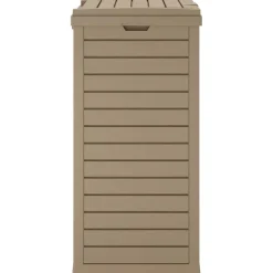 vidaXL Vuilnisbak voor buiten 41x41x86 cm polypropeen lichtbruin