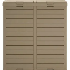 vidaXL Vuilnisbak voor buiten 78x41x86 cm polypropeen lichtbruin