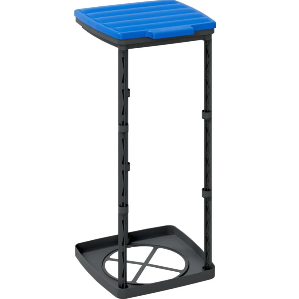 vidaXL Vuilniszakhouders 2 st 60 L PP zwart en blauw