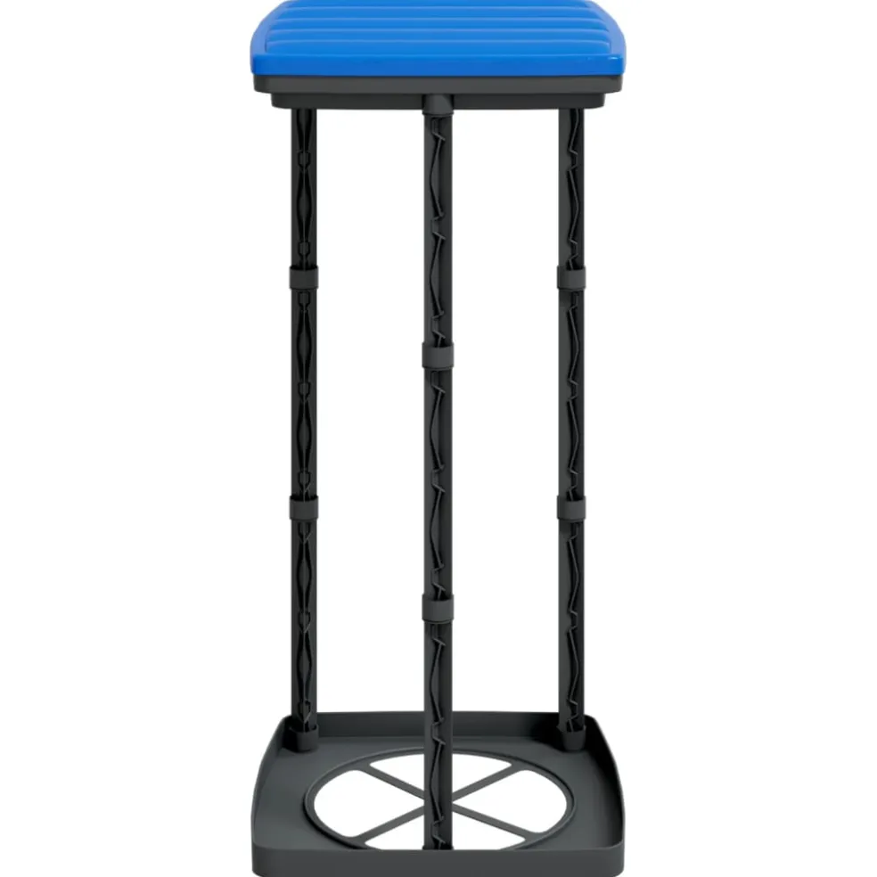 vidaXL Vuilniszakhouders 2 st 60 L PP zwart en blauw