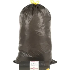 vidaXL Vuilniszakken met trekkoorden 250 st 60 l zwart