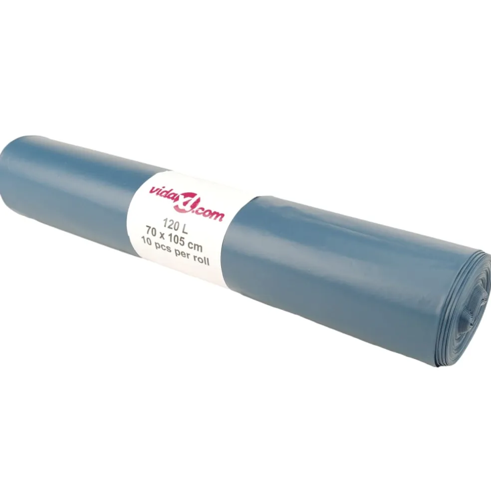 vidaXL Vuilniszakken 100 st 120 l blauw