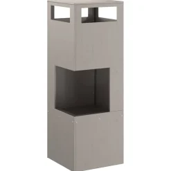vidaXL Vuurkom Bruin 35 x 35 x 100 cm weervast staal