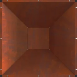 vidaXL Vuurkom Roestig 50 x 50 x 35 cm weervast staal