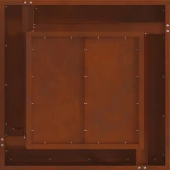 vidaXL Vuurkom Roestig 60 x 60 x 30 cm weervast staal