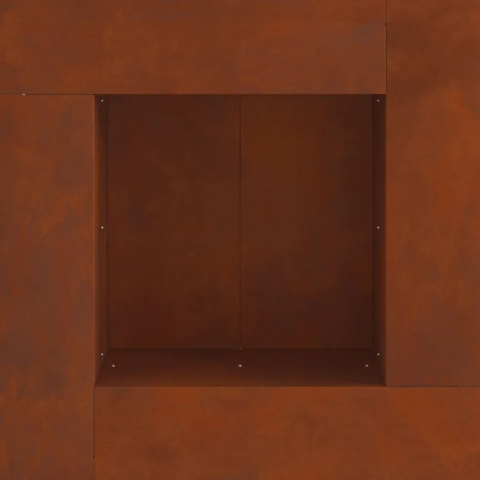 vidaXL Vuurkom Roestig 60 x 60 x 30 cm weervast staal