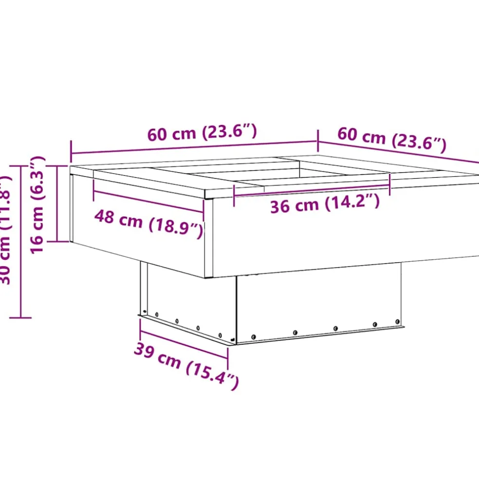 vidaXL Vuurkom Roestig 60 x 60 x 30 cm weervast staal
