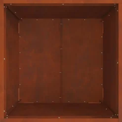 vidaXL Vuurkom Roestig 50 x 50 x 38 cm weervast staal