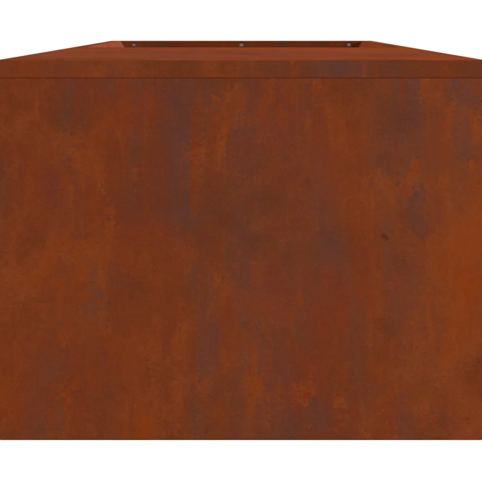 vidaXL Vuurkom Roestig 160 x 45 x 35 cm weervast staal