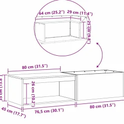vidaXL Vuurkom Roestig 160 x 45 x 35 cm weervast staal